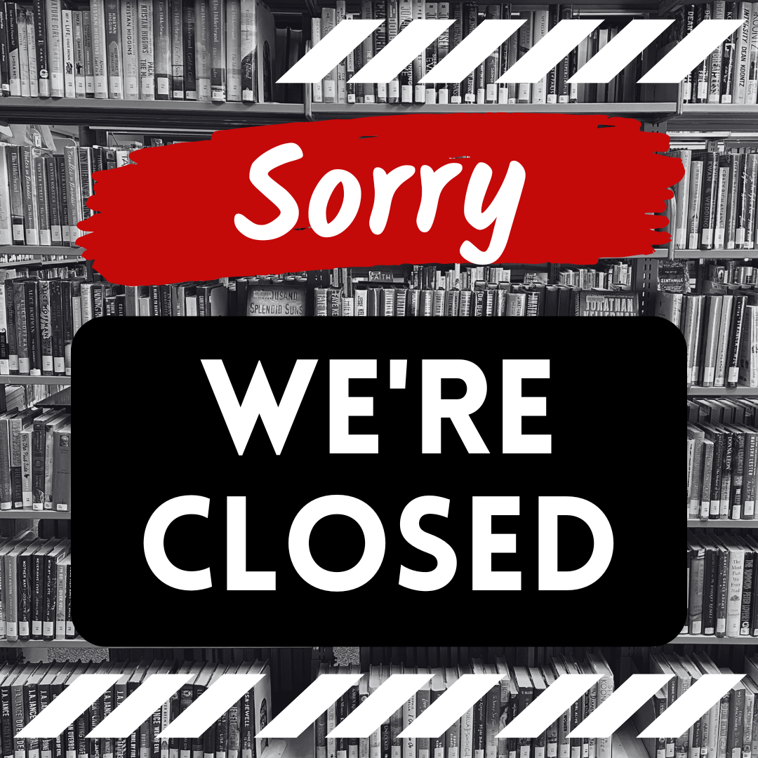 Sorry we're closed graphic