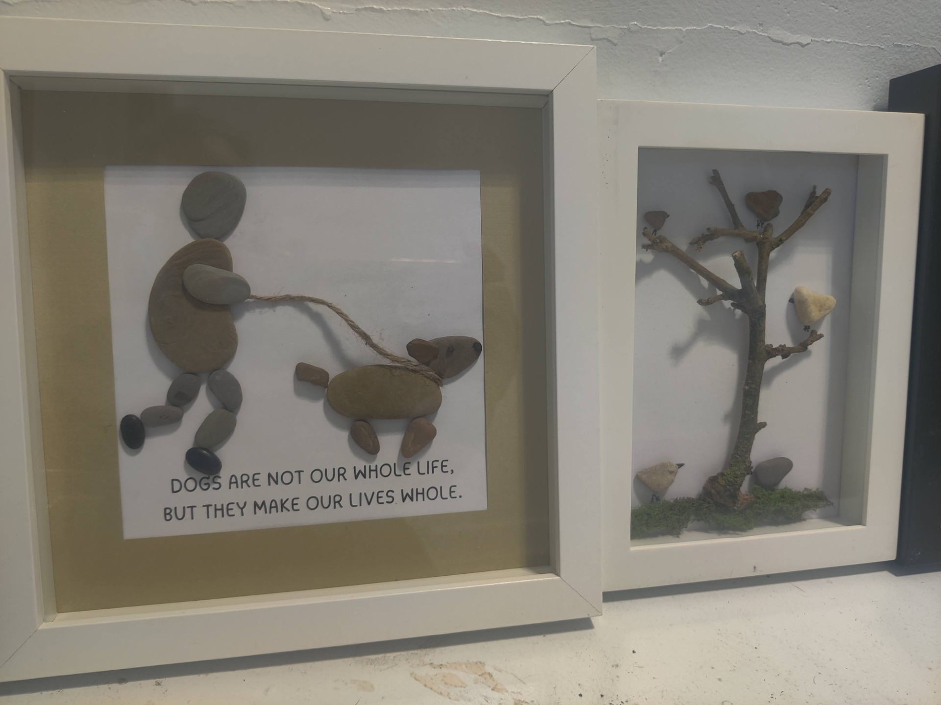 Picture of examples of pebble art