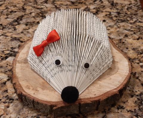 Picture of a Book Page Hedgehog