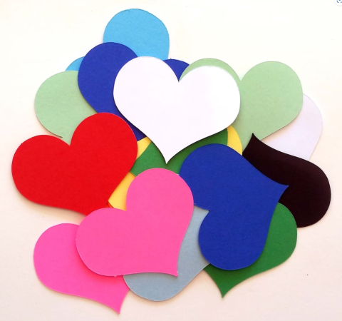 cut-out hearts