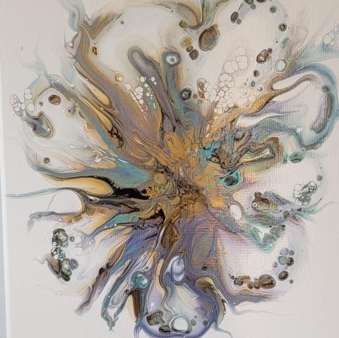 Picture of Acrylic Paint Pouring Picture