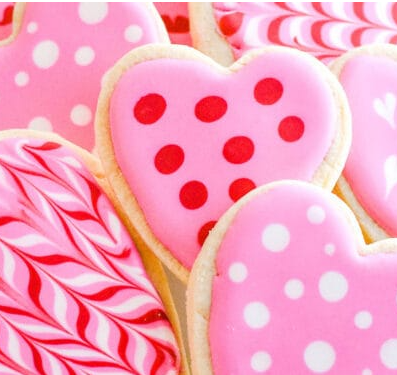 heart shaped cookie designs