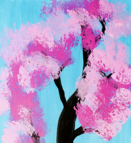 cherry blossom painting