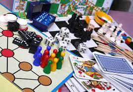 Stock image of a variety of game pieces.
