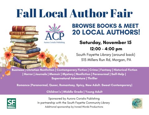 Fall Author Fair Postcard Graphic