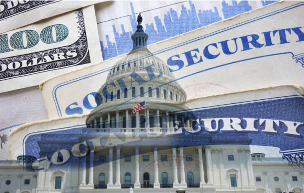 Picture is of the Capitol Building and Social Security Cards