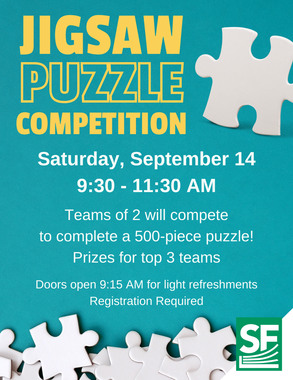 Jigsaw Puzzle Competition Flyer