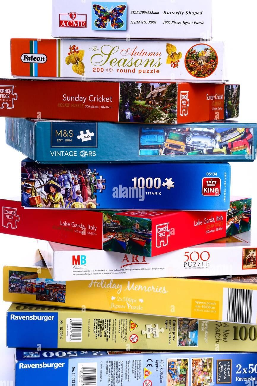 picture of a stack of jigsaw puzzles