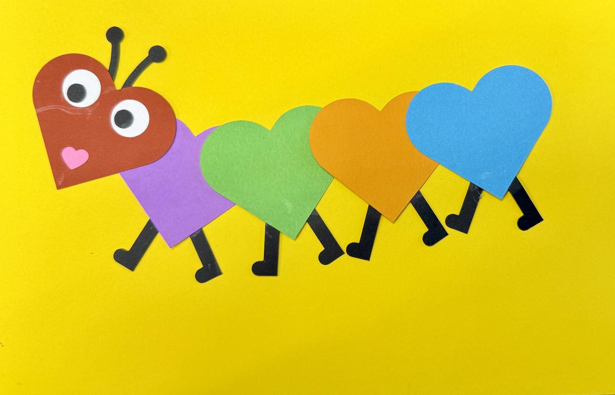 valentine caterpillar card